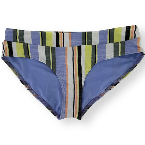 Prana Presolana Hipster Bikini Bottoms Sz XL Morning Glory Stripe Bathing Suit - Picture 1 of 7